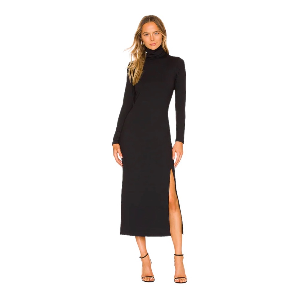 Susana Monaco Turtleneck Slit Dress  NWOT